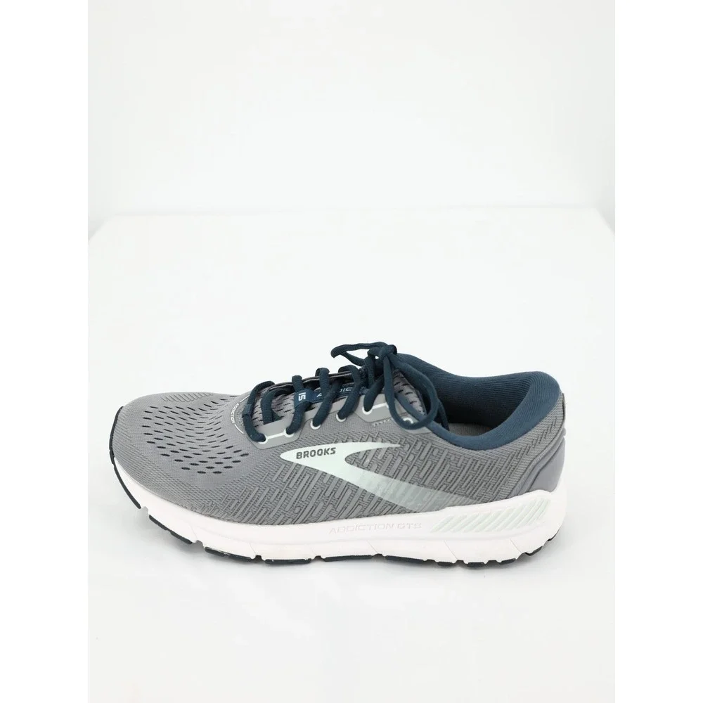 Brooks‎ Addiction GTS 15 Running Shoes Gray Navy Support Sneakers 10.5 Women
